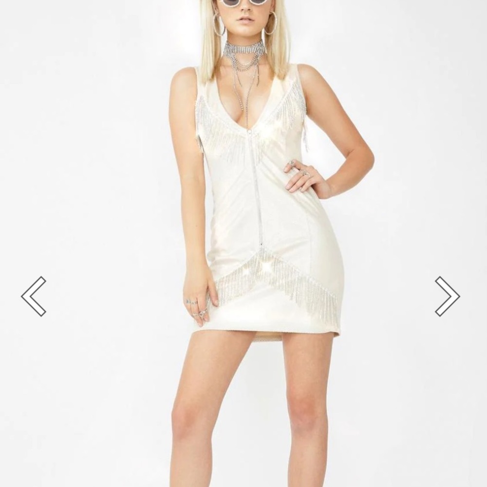 Elsie & Alfred Rhinestone Fringe Dress